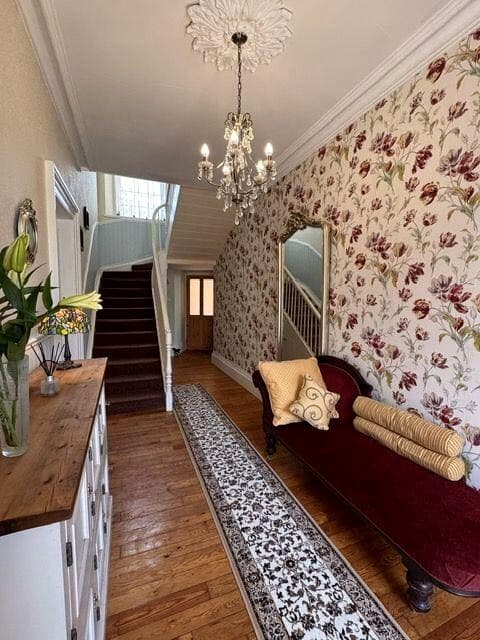 Entrance hall and staircase at Meikle Richorn