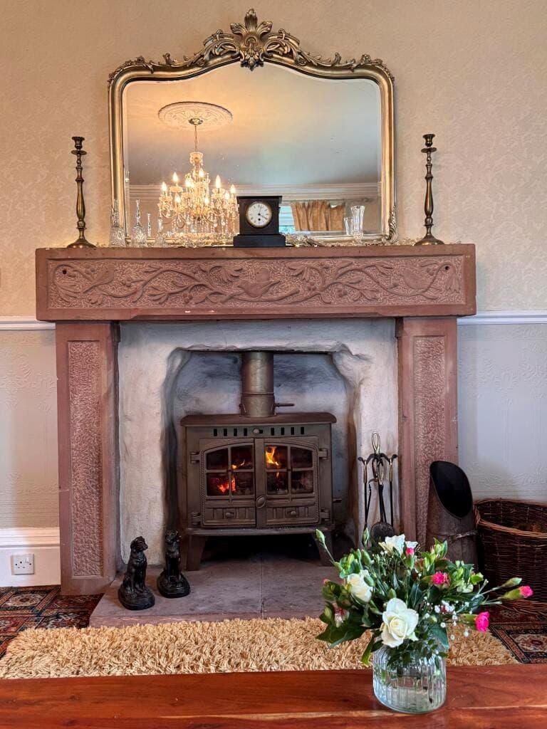 Period fireplace in one of the principal reception rooms